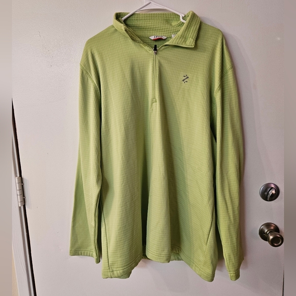 Izod Light Green Quarter-Zip Pullover - Picture 1 of 4